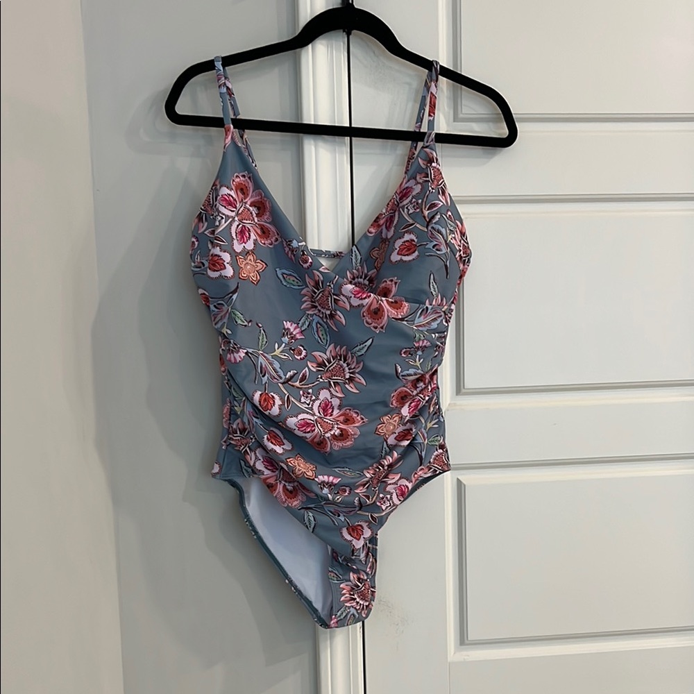 Floral Blue women’s One Piece Swimsuit